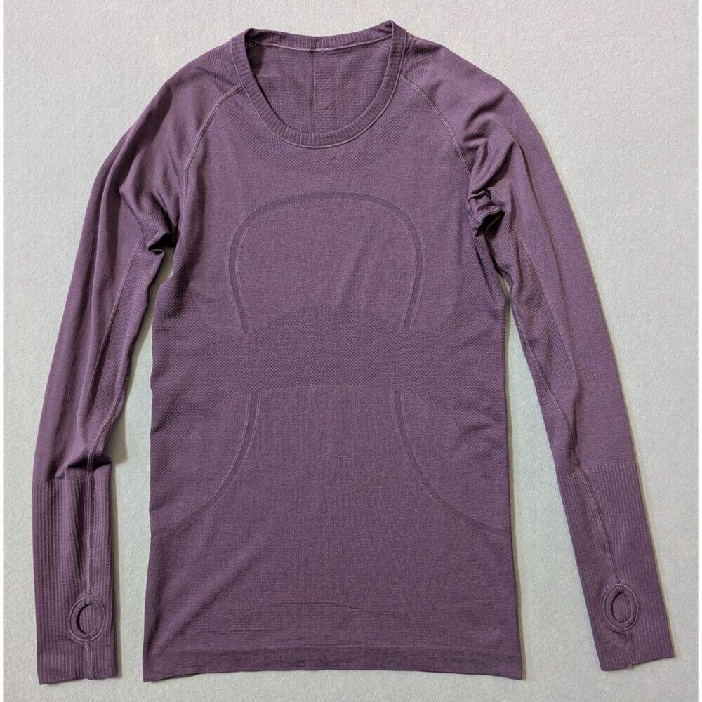 Lululemon Swiftly Tech Long Sleeve Crew Black Currant Size 8